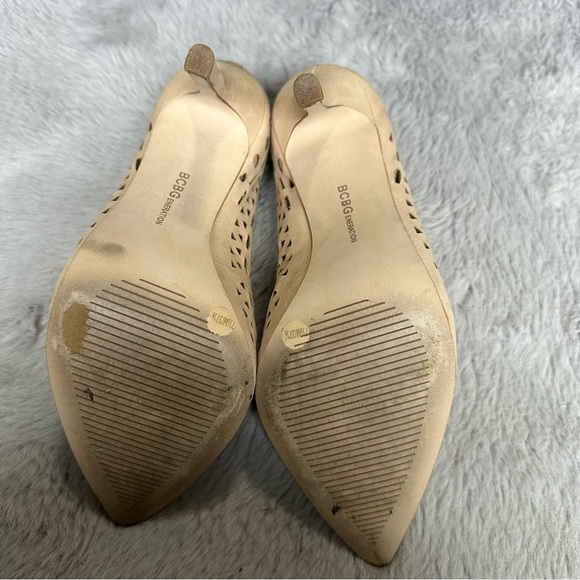 BCBGeneration Shoes Topaz Neutral Beige Stiletto Cutout Pumps Heels size 7.5M - Picture 5 of 7